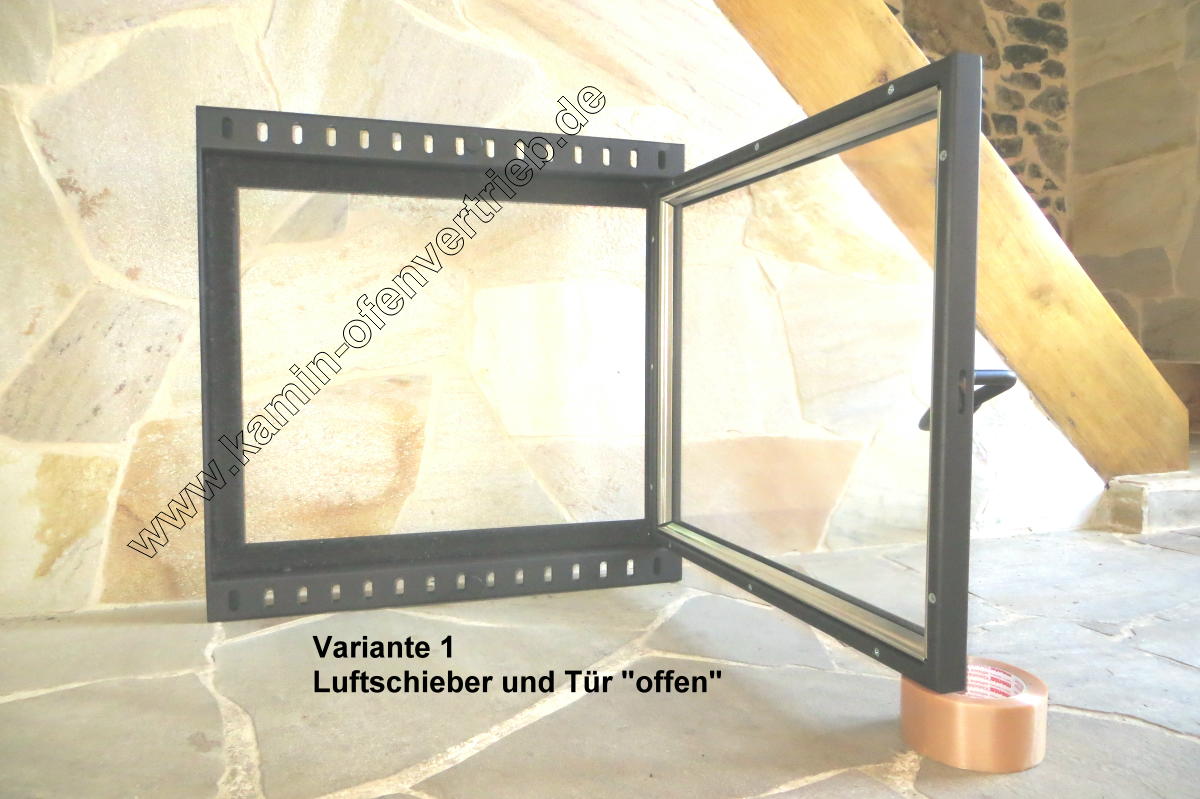 Kamintüren, Kamintür, für offenen Kamin mit Glas / Sichtfenster und