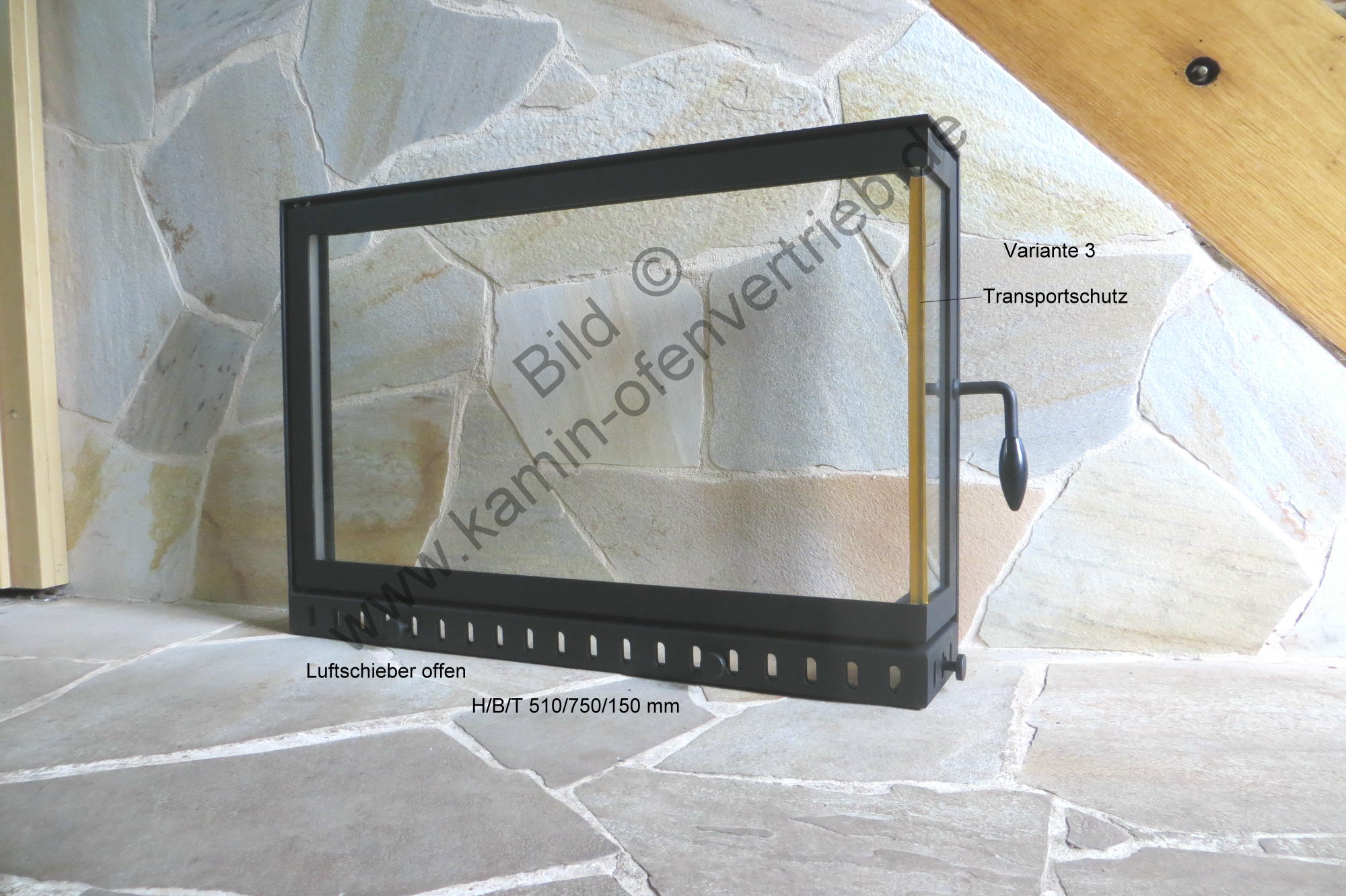 Kamintüren, Kamintür, für offenen Kamin mit Glas / Sichtfenster und