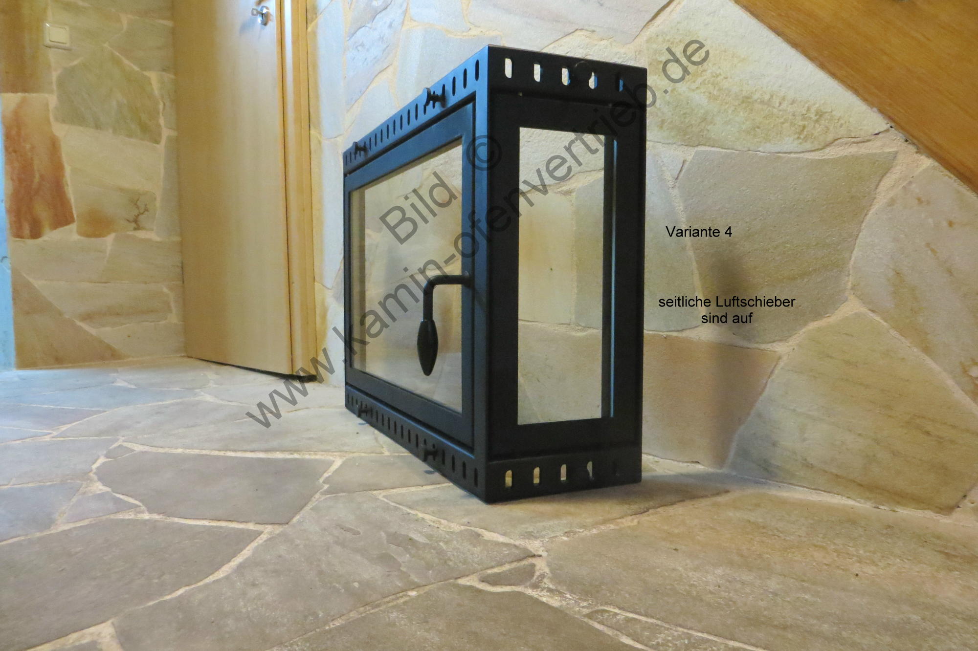 Kamintüren, Kamintür, für offenen Kamin mit Glas / Sichtfenster und