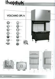 Hajduk Kamineinsatz Volcano 3PLh Tür hochschiebbar