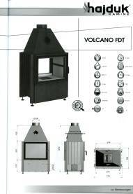 Kamineinsatz Hajduk Volcano FDT Tür klappbar aus Polen