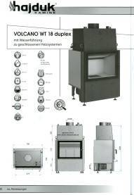 Hajduk Kamineinsatz Volcano WT 18 duplex Tür zum schwenken klappen