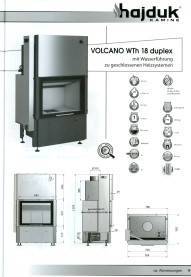 Hajduk Kamineinsatz Volcano WTh 18 duplex Tür hochschiebbar zum hochschieben