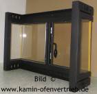 Kamintür mit Glas mit Seitenfenster für offenen Kamin mit zwei 2 Seitenfenster